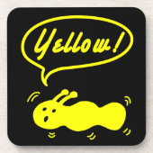 Dessous-de-verre Jaune! Beverage Coaster (Devant)