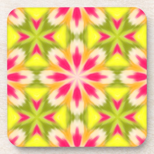 Dessous-de-verre Jaune et rose (Devant)