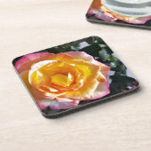 Dessous-de-verre jaune et rose (Côté gauche)