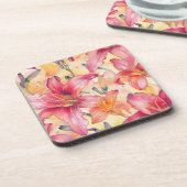 Dessous-de-verre Jaune rose (Côté gauche)