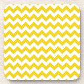 Dessous-de-verre Jaune Zigzag, Jaune Chevron, Motif géométrique (Devant)