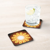 Dessous-de-verre Jaunes d'oeuf jaune dans l'Abstrait numérique (Côté Droit)