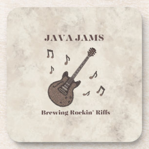 Dessous-de-verre Java Jams-Brasser des Riffs Endiablés-Café-Guitare