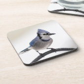 Dessous-de-verre Jay bleu en hiver (Côté gauche)