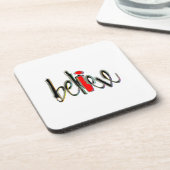 Dessous-de-verre Je crois (Côté gauche)