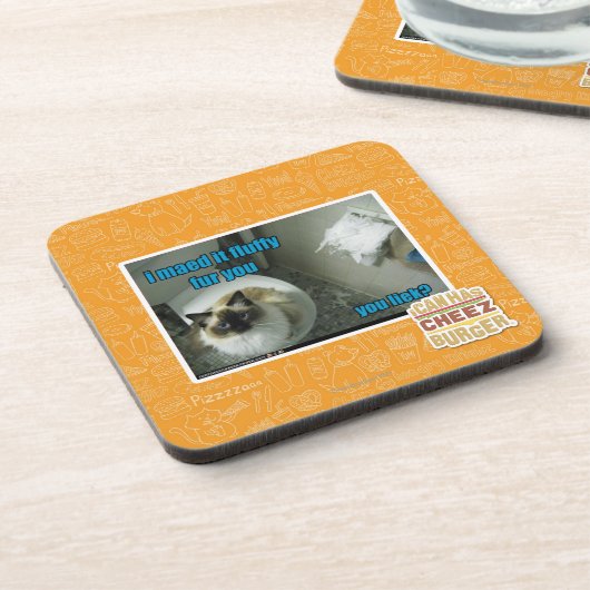 Dessous-de-verre Je maed le fourrure pelucheuse vous (Côté gauche)