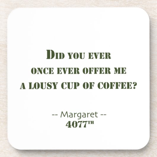 Dessous-de-verre Je ne porterai pas de pistolet (Devant)