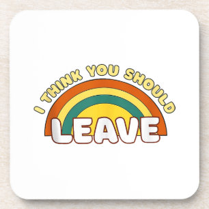 Dessous-de-verre Je Pense Que Tu Devrais Laisser Funky Arc-En-Ciel