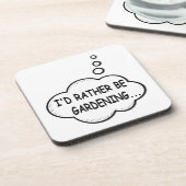 Dessous-de-verre Je préfère être jardiné (Côté gauche)