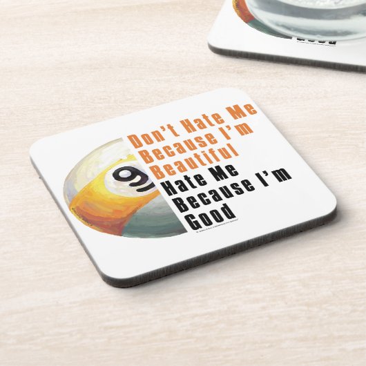 Dessous-de-verre Je Suis Beau Je Suis Bon 9 Balle (Côté gauche)