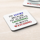 Dessous-de-verre Je suis chanceux (Côté gauche)