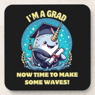 Dessous-de-verre Je suis diplômé en narval ! Il est temps de faire 