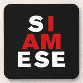 DESSOUS-DE-VERRE JE SUIS SIAMESE (Devant)