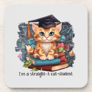 Dessous-de-verre Je suis un étudiant en chats droit
