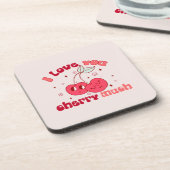 Dessous-de-verre Je T'Aime Beaucoup Cherry (Côté gauche)