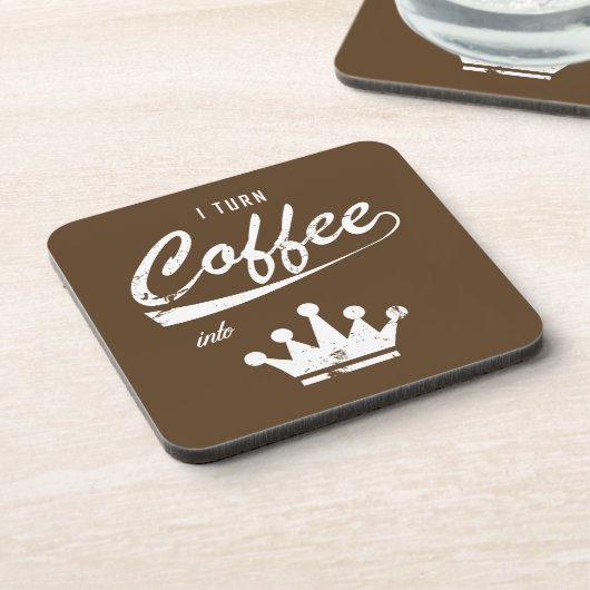 Dessous-de-verre Je transforme le café en KOM (Côté gauche)