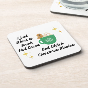 Dessous-de-verre Je veux juste boire du cacao chaud sur un