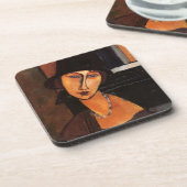 Dessous-de-verre Jeanne Hebutern d'Amedeo Modigliani (Côté gauche)