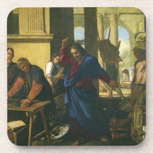 Dessous-de-verre Jésus-Christ Purification du Temple (Devant)
