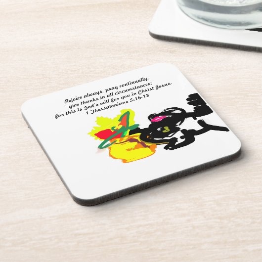 Dessous-de-verre jesus here (Côté gauche)