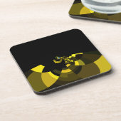 Dessous-de-verre Jet Black et Gold Vector Art Design graphique (Côté gauche)