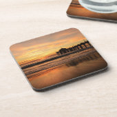 Dessous-de-verre Jetty Over Beach Sunset (Côté gauche)