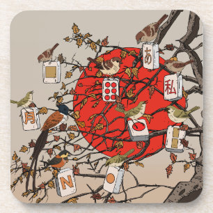 Dessous-de-verre Jeu de Mahjong Birds