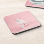 Dessous-de-verre Jeune chat blanc (Côté gauche)