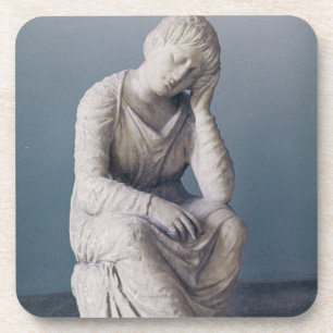 Dessous-de-verre Jeune fille s'affligeante, grenier, Grèce, c.330
