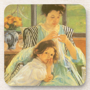 Dessous-de-verre Jeune Mère cousant de Mary Cassatt, Art ancien