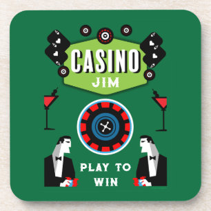 Dessous-de-verre Jeux de casino Poker Roulette 
