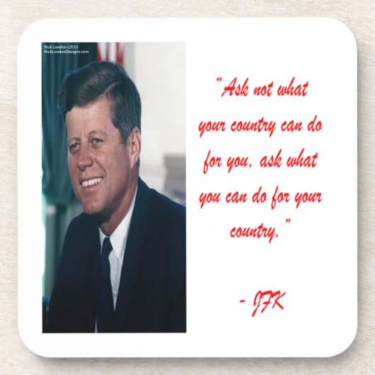 Dessous-de-verre JFK et Ne pas demander de devis (Devant)