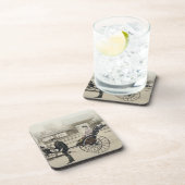 Dessous-de-verre "Jinrikisha" devant un temple, c.1880 (main Co (Côté Droit)