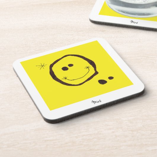 dessous de verre joan miro happy face (Côté gauche)