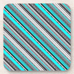 Dessous-de-verre Joli aqua gris aztèque motif