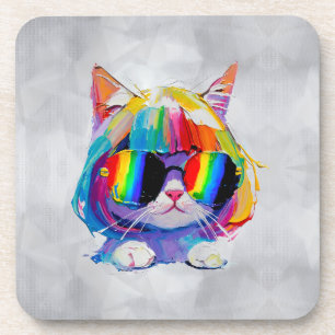 Dessous-de-verre Joli Chat Mignon Drôle (Peinture N° 5)