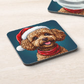 Dessous-de-verre Joli chien de Noël (Côté gauche)