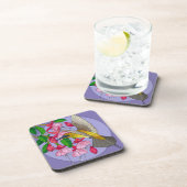 Dessous-de-verre Joli colibri à fleurs (Côté Droit)