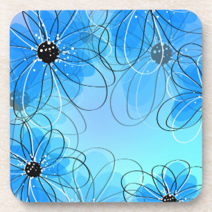 Dessous-de-verre Joli croquis floral aux aquarelles