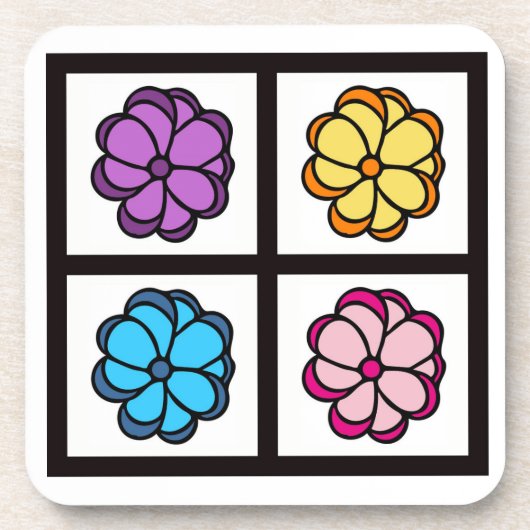 Dessous-de-verre Joli dessin de fleurs (Devant)