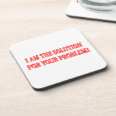 Dessous-de-verre Joli dessin "I AM THE SOLUTION" Acheter (Côté gauche)