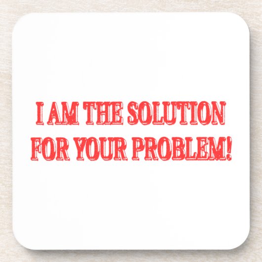 Dessous-de-verre Joli dessin "I AM THE SOLUTION" Acheter (Devant)