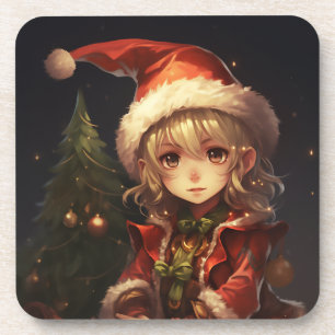 Dessous-de-verre Joli elfe de Noël