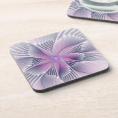 Dessous-de-verre Joli rose Fleur Moderne Abstrait Fractal Art (Côté gauche)