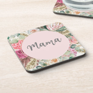 Dessous-de-verre Joli script Mama l Belles fleurs pour mère