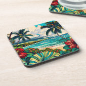 Dessous-de-verre Joli thème Hawaiian Island (Côté gauche)