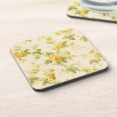 Dessous-de-verre Jolie ferme jaune d'or Floral (Côté gauche)