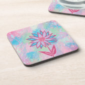 Dessous-de-verre Jolie fleur pastel dessinée à la main (Côté gauche)