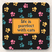 Dessous-de-verre Jolie patte de chat noir (Devant)