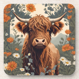 Dessous-de-verre Jolie vache Vintage Highland